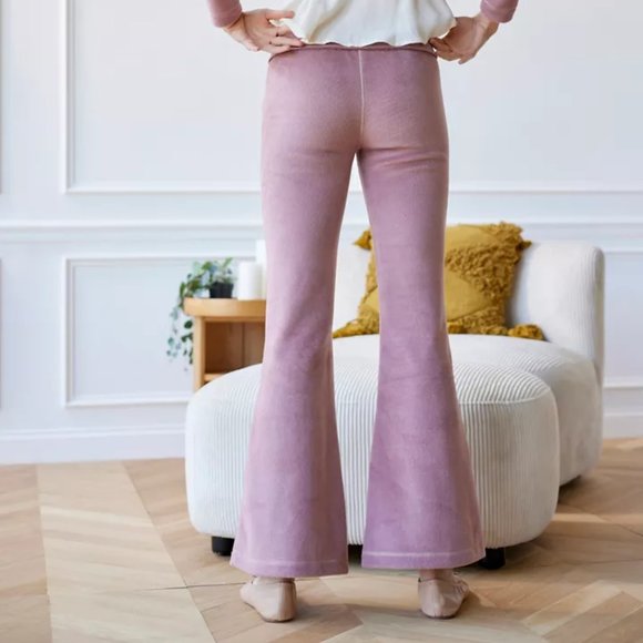 UO Out From Under Batheny Fleece Flare Pants Mauve Size M - Picture 3 of 8